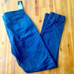 Navy Blue Elwood Elastic Cuff Slim Chino Pants